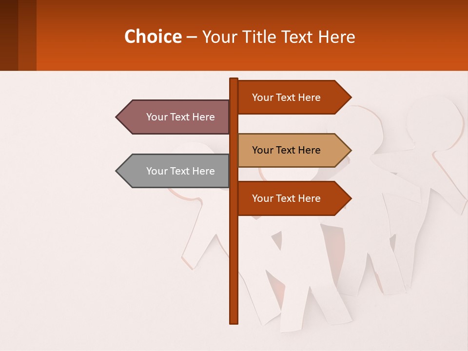 A Group Of Cut Out People Standing Next To Each Other PowerPoint Template