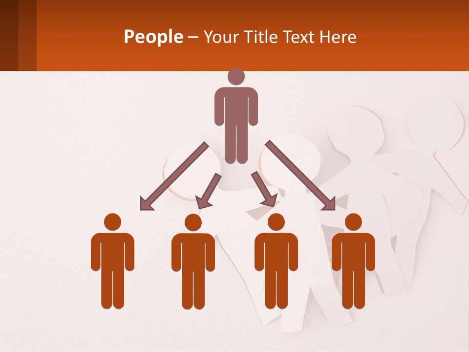 A Group Of Cut Out People Standing Next To Each Other PowerPoint Template