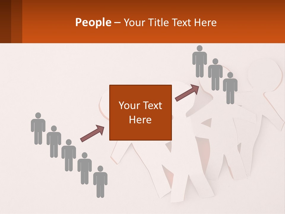 A Group Of Cut Out People Standing Next To Each Other PowerPoint Template