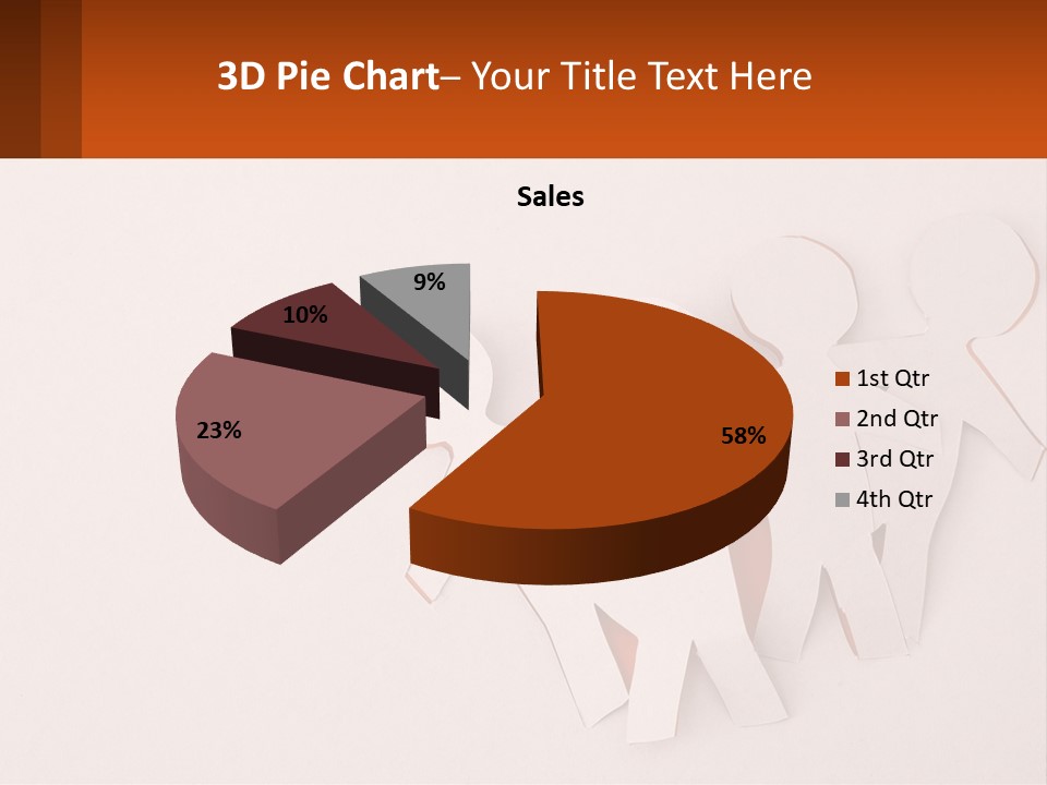 A Group Of Cut Out People Standing Next To Each Other PowerPoint Template