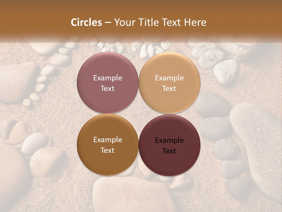 A Group Of Rocks Sitting On Top Of A Sandy Ground PowerPoint Template