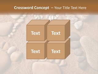 A Group Of Rocks Sitting On Top Of A Sandy Ground PowerPoint Template