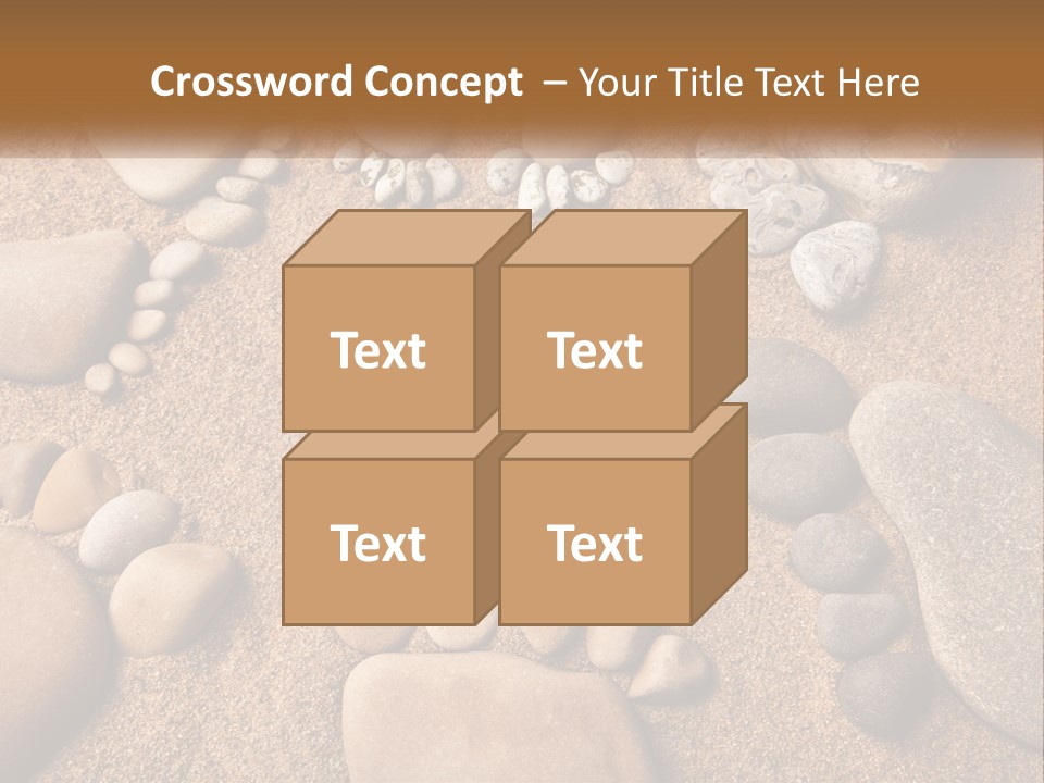 A Group Of Rocks Sitting On Top Of A Sandy Ground PowerPoint Template