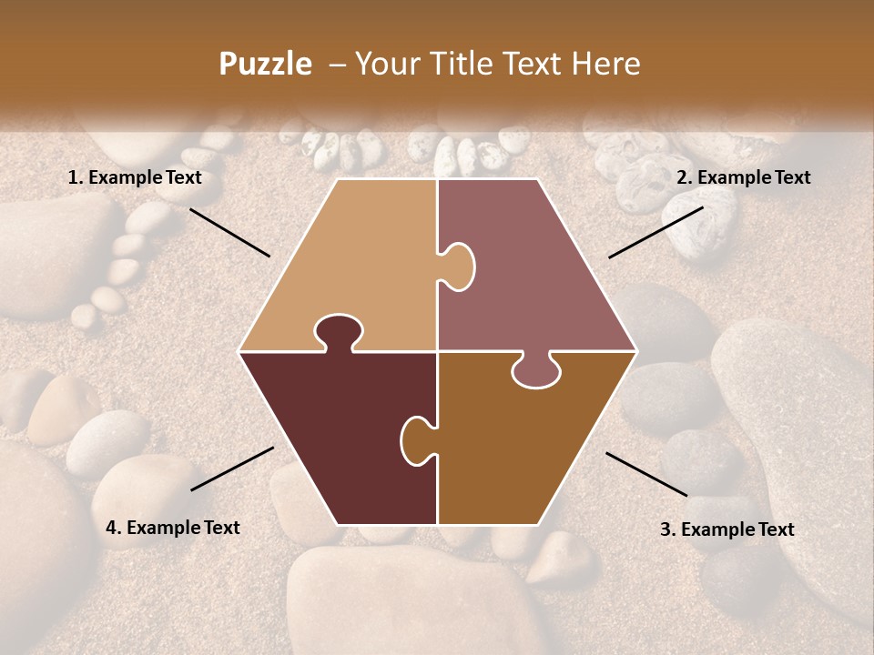 A Group Of Rocks Sitting On Top Of A Sandy Ground PowerPoint Template