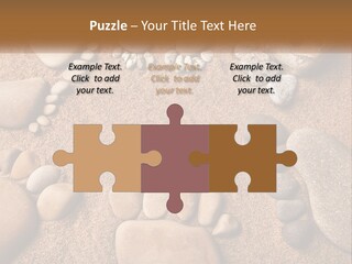 A Group Of Rocks Sitting On Top Of A Sandy Ground PowerPoint Template
