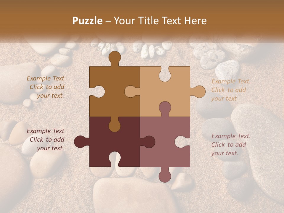 A Group Of Rocks Sitting On Top Of A Sandy Ground PowerPoint Template