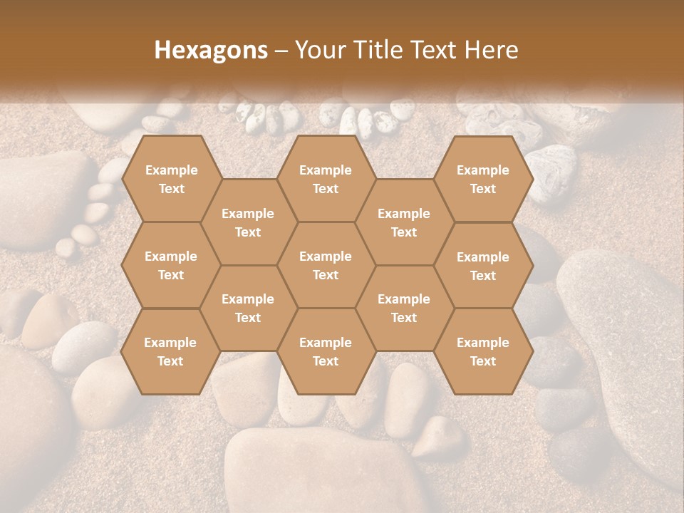 A Group Of Rocks Sitting On Top Of A Sandy Ground PowerPoint Template