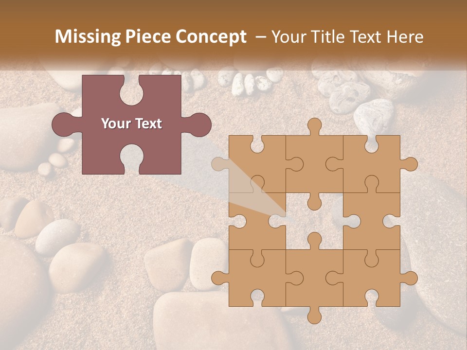 A Group Of Rocks Sitting On Top Of A Sandy Ground PowerPoint Template