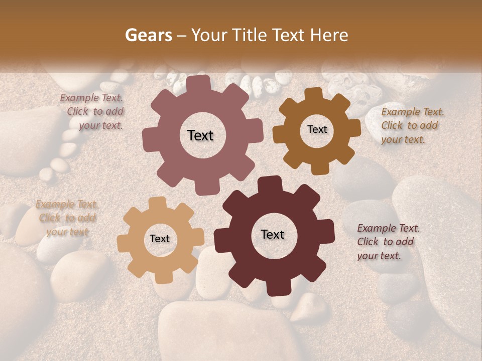 A Group Of Rocks Sitting On Top Of A Sandy Ground PowerPoint Template