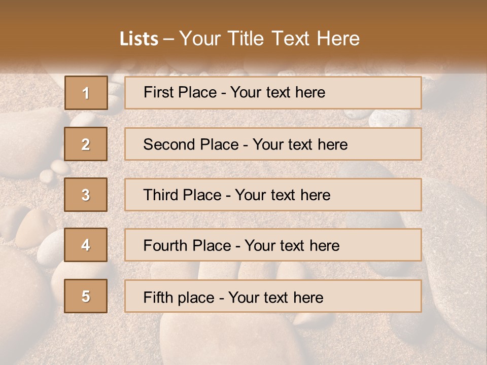 A Group Of Rocks Sitting On Top Of A Sandy Ground PowerPoint Template