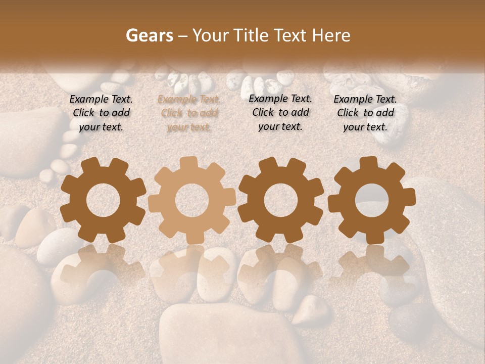 A Group Of Rocks Sitting On Top Of A Sandy Ground PowerPoint Template