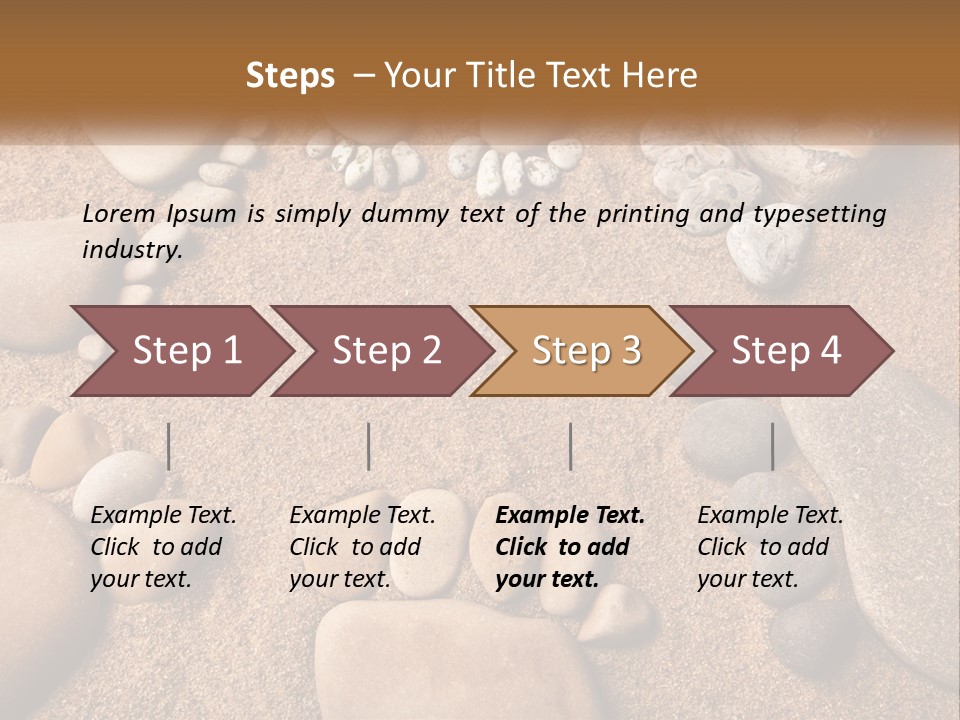 A Group Of Rocks Sitting On Top Of A Sandy Ground PowerPoint Template