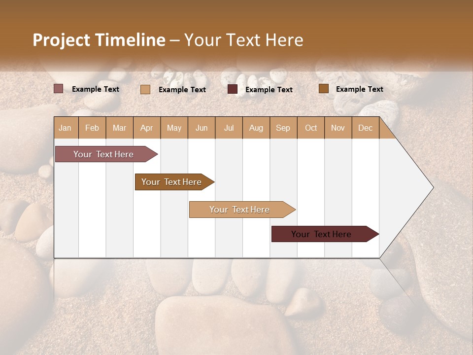 A Group Of Rocks Sitting On Top Of A Sandy Ground PowerPoint Template