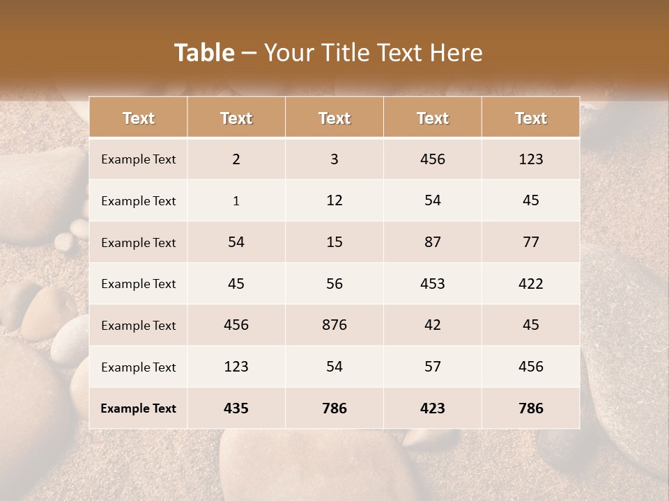A Group Of Rocks Sitting On Top Of A Sandy Ground PowerPoint Template