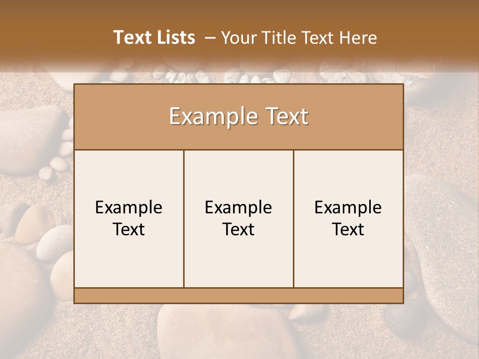 A Group Of Rocks Sitting On Top Of A Sandy Ground PowerPoint Template