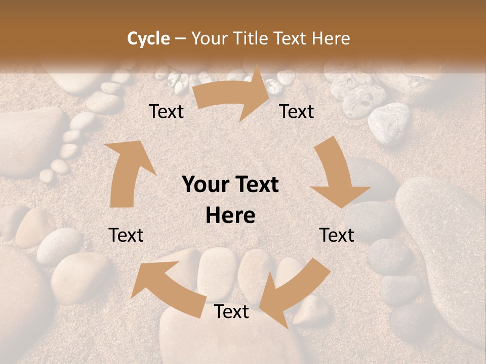 A Group Of Rocks Sitting On Top Of A Sandy Ground PowerPoint Template