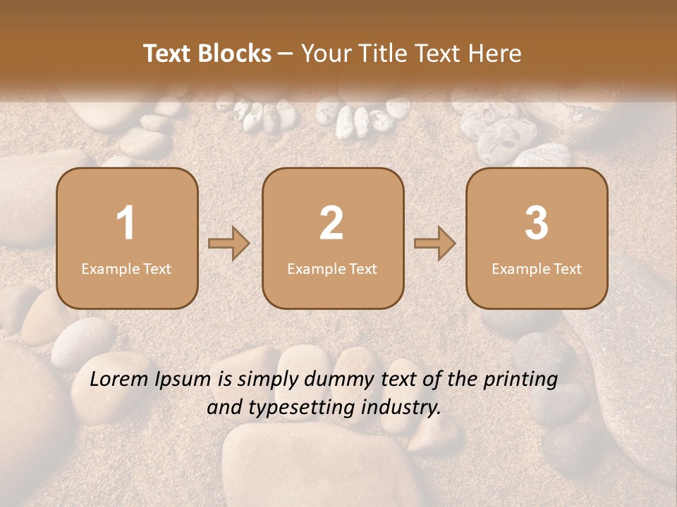A Group Of Rocks Sitting On Top Of A Sandy Ground PowerPoint Template