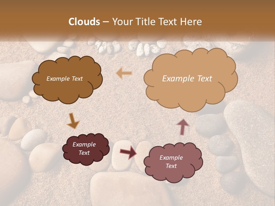 A Group Of Rocks Sitting On Top Of A Sandy Ground PowerPoint Template