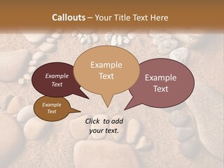 A Group Of Rocks Sitting On Top Of A Sandy Ground PowerPoint Template