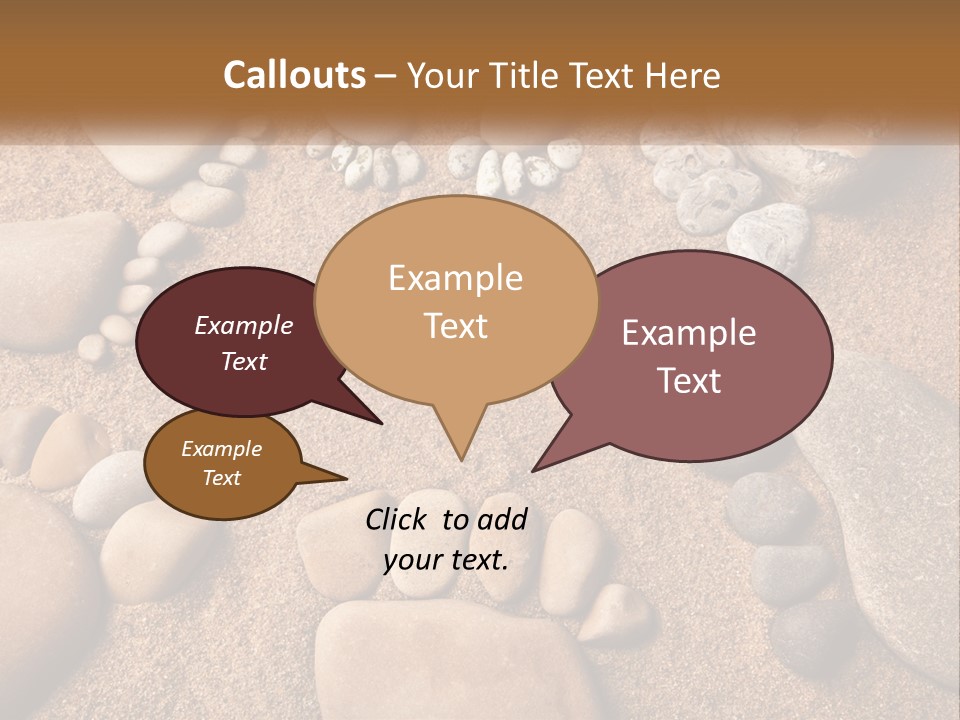 A Group Of Rocks Sitting On Top Of A Sandy Ground PowerPoint Template