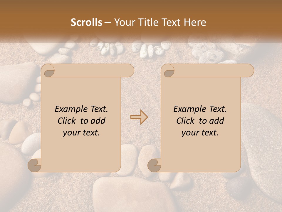 A Group Of Rocks Sitting On Top Of A Sandy Ground PowerPoint Template
