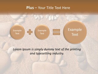 A Group Of Rocks Sitting On Top Of A Sandy Ground PowerPoint Template