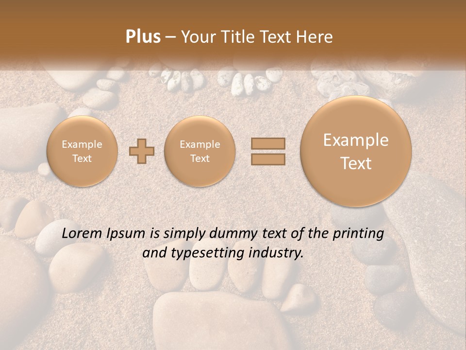 A Group Of Rocks Sitting On Top Of A Sandy Ground PowerPoint Template