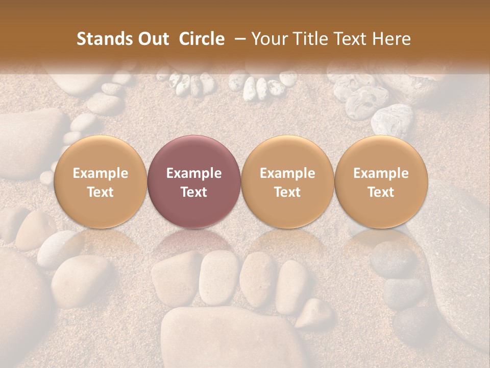 A Group Of Rocks Sitting On Top Of A Sandy Ground PowerPoint Template