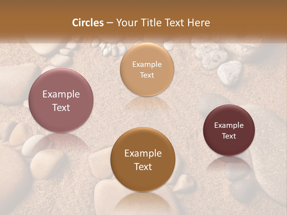A Group Of Rocks Sitting On Top Of A Sandy Ground PowerPoint Template