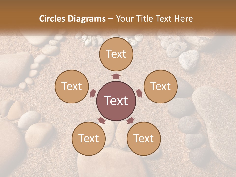 A Group Of Rocks Sitting On Top Of A Sandy Ground PowerPoint Template