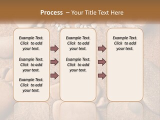 A Group Of Rocks Sitting On Top Of A Sandy Ground PowerPoint Template