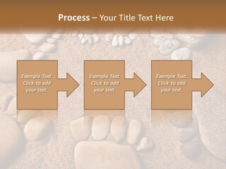 A Group Of Rocks Sitting On Top Of A Sandy Ground PowerPoint Template