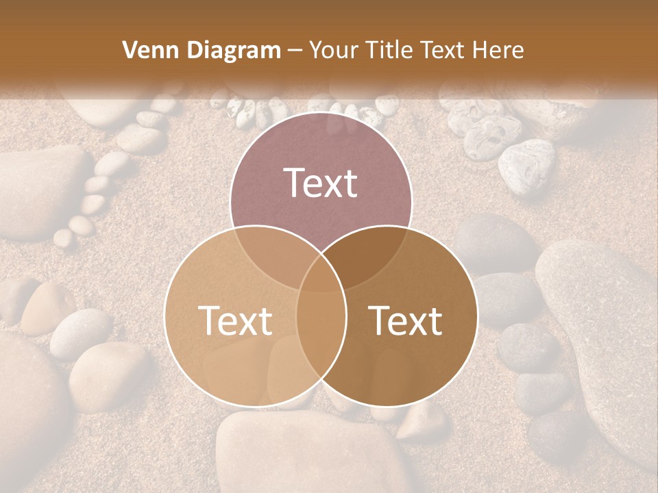 A Group Of Rocks Sitting On Top Of A Sandy Ground PowerPoint Template