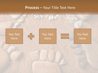 A Group Of Rocks Sitting On Top Of A Sandy Ground PowerPoint Template