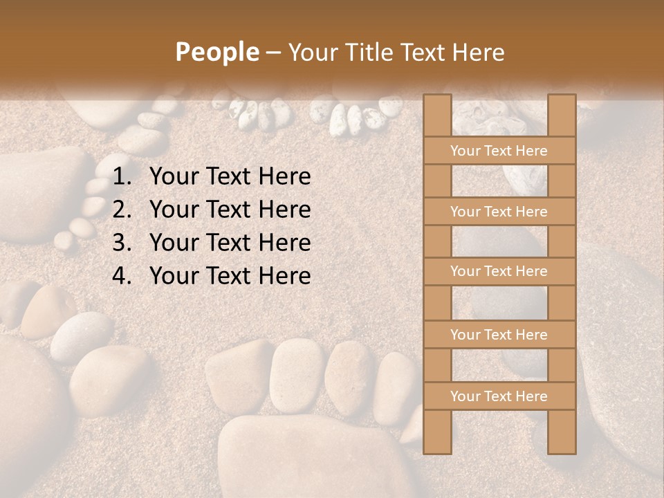 A Group Of Rocks Sitting On Top Of A Sandy Ground PowerPoint Template