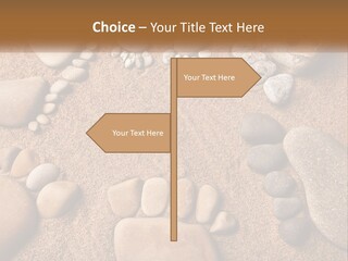 A Group Of Rocks Sitting On Top Of A Sandy Ground PowerPoint Template
