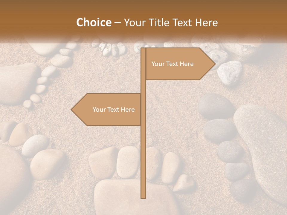 A Group Of Rocks Sitting On Top Of A Sandy Ground PowerPoint Template