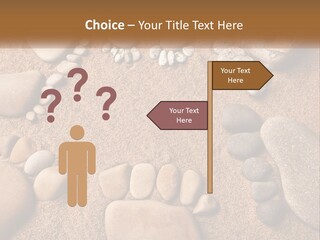 A Group Of Rocks Sitting On Top Of A Sandy Ground PowerPoint Template