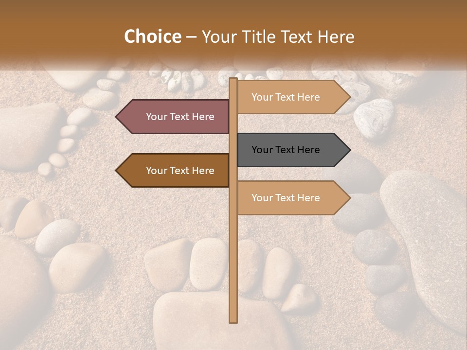 A Group Of Rocks Sitting On Top Of A Sandy Ground PowerPoint Template