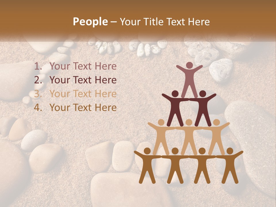 A Group Of Rocks Sitting On Top Of A Sandy Ground PowerPoint Template