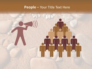 A Group Of Rocks Sitting On Top Of A Sandy Ground PowerPoint Template