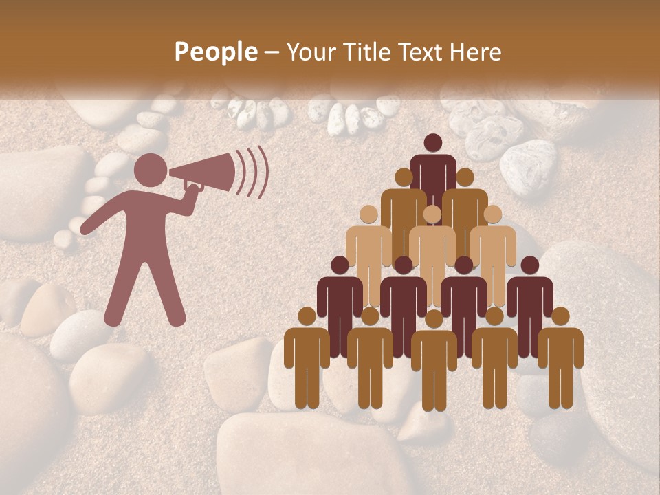 A Group Of Rocks Sitting On Top Of A Sandy Ground PowerPoint Template