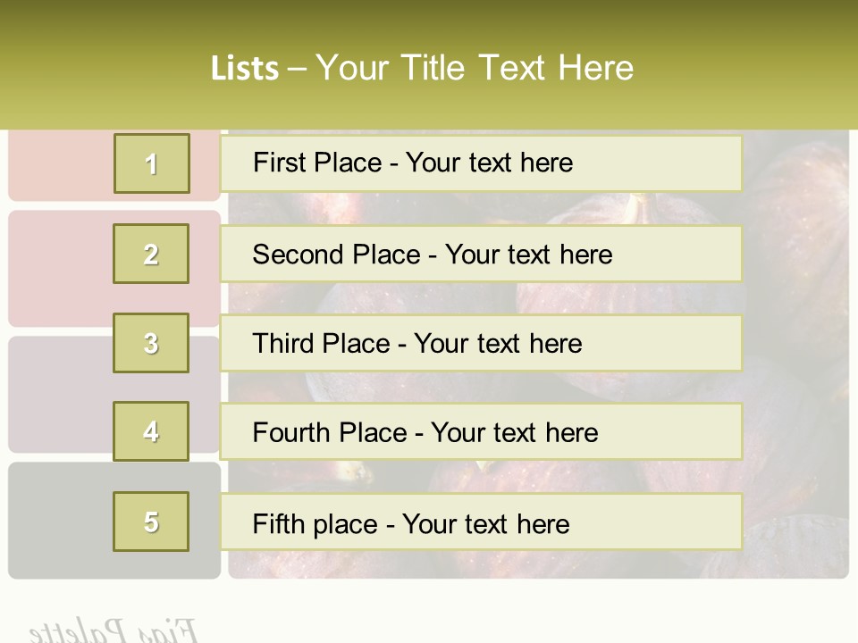 A Bunch Of Figs Sitting Next To Each Other PowerPoint Template
