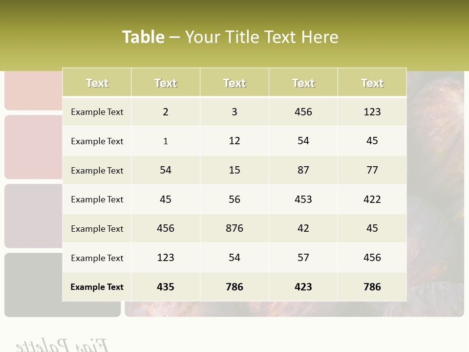 A Bunch Of Figs Sitting Next To Each Other PowerPoint Template