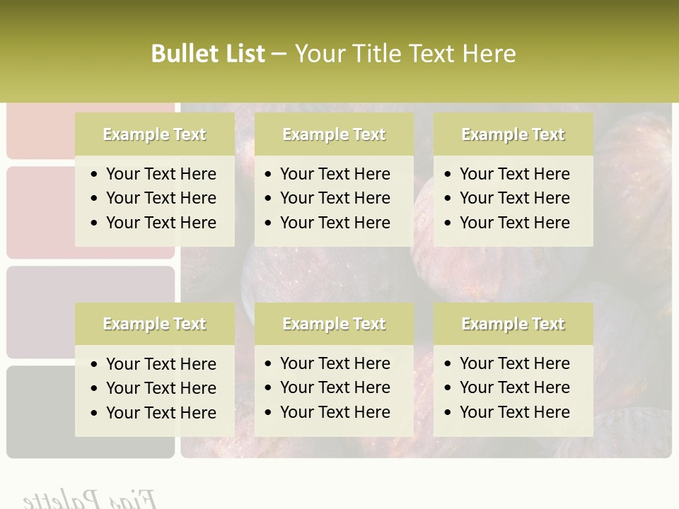 A Bunch Of Figs Sitting Next To Each Other PowerPoint Template
