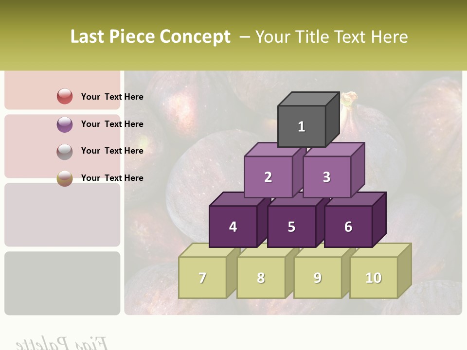 A Bunch Of Figs Sitting Next To Each Other PowerPoint Template