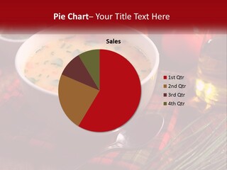 A Bowl Of Soup On A Table With Tomatoes And Bread PowerPoint Template