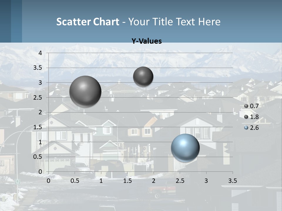 A Large Group Of Houses With Mountains In The Background PowerPoint Template