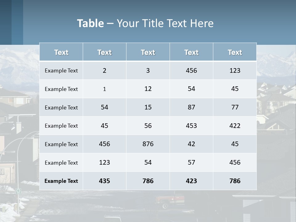 A Large Group Of Houses With Mountains In The Background PowerPoint Template