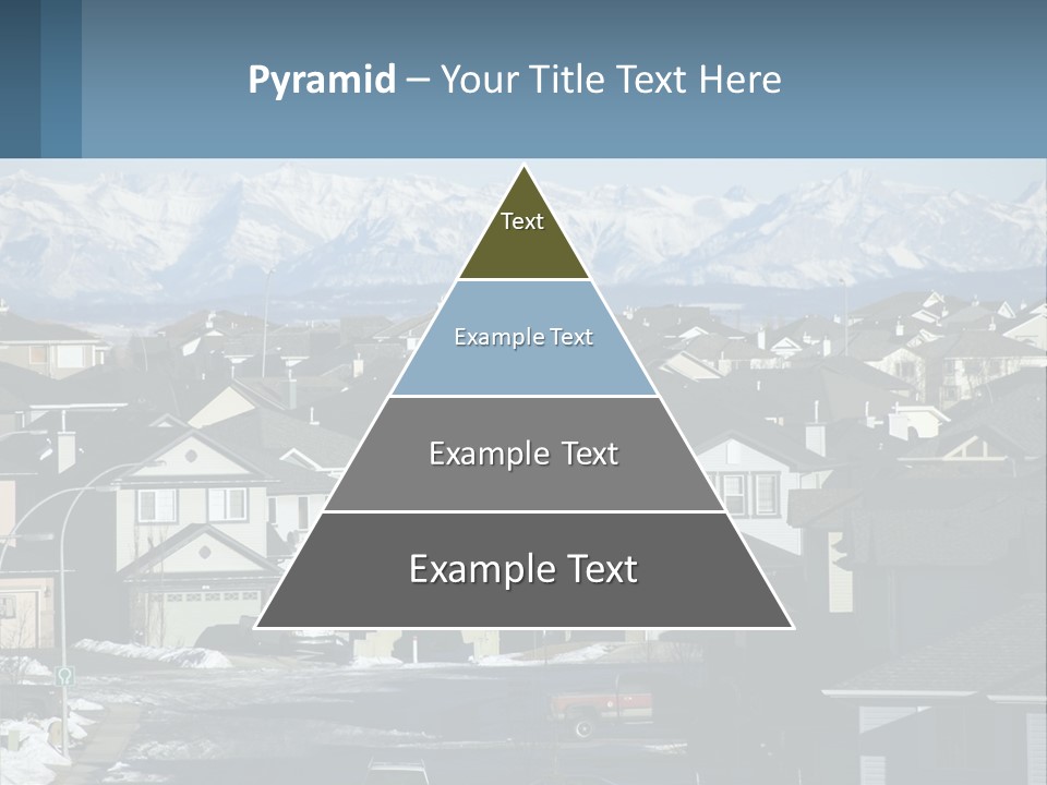 A Large Group Of Houses With Mountains In The Background PowerPoint Template
